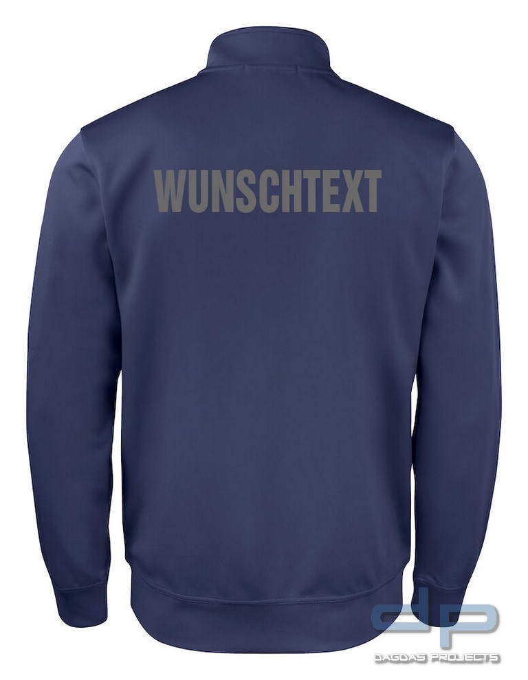 Basic Active Cardigan mit Wunschaufdruck in verschiedenen Farben Farbe: Dunkelblau Größe: S und XL