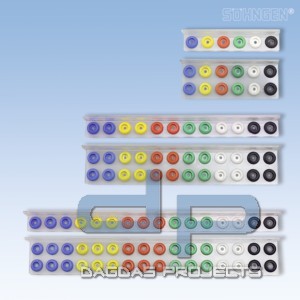 Varioflex-Ampullenschiene Kst. zweireihig für 12 Ampullen