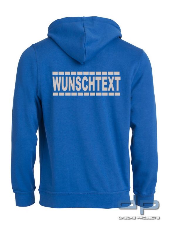 Hooded Sweat mit Wunschaufdruck gestrichelte Linien in verschiedenen Farben