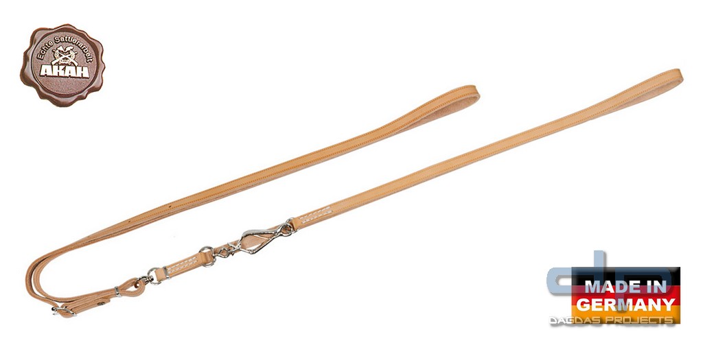 AKAH Spezial-Umhängeleine aus Fahlleder 1,60m x 10mm