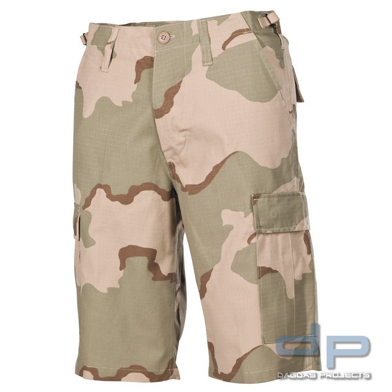 US BDU Bermuda, Rip Stop, 3 Farben desert