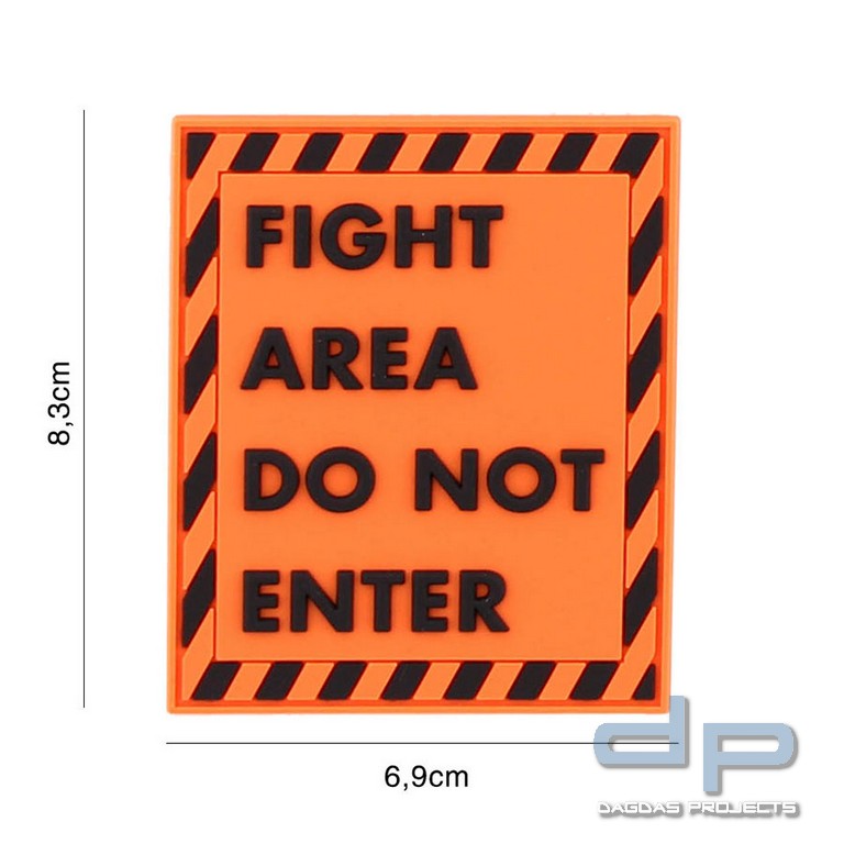 Emblem 3D PVC Fight Area do not enter orange