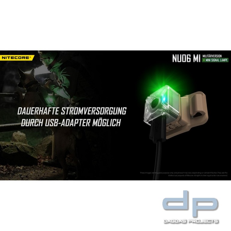 NiteCore® mehrfarbige Mini - Signalleuchte mit IR Licht -NU06MI-