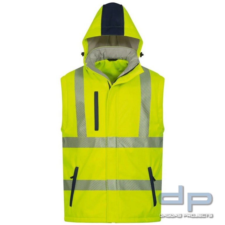 SAFESTYLE WATTIERTE WARNSCHUTZ-SOFTSHELLJACKE in Gelb oder Orange
