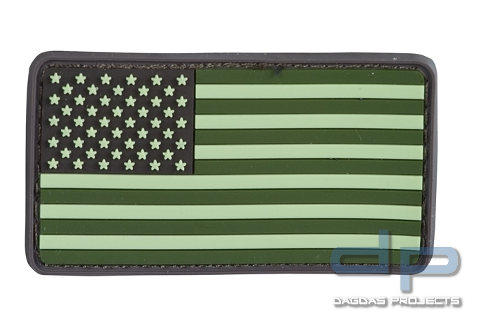 3D Rubber Patch USA 65 x 35 Forest