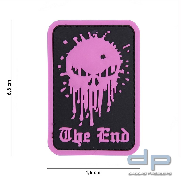 Emblem 3D PVC Skull The End Rosa