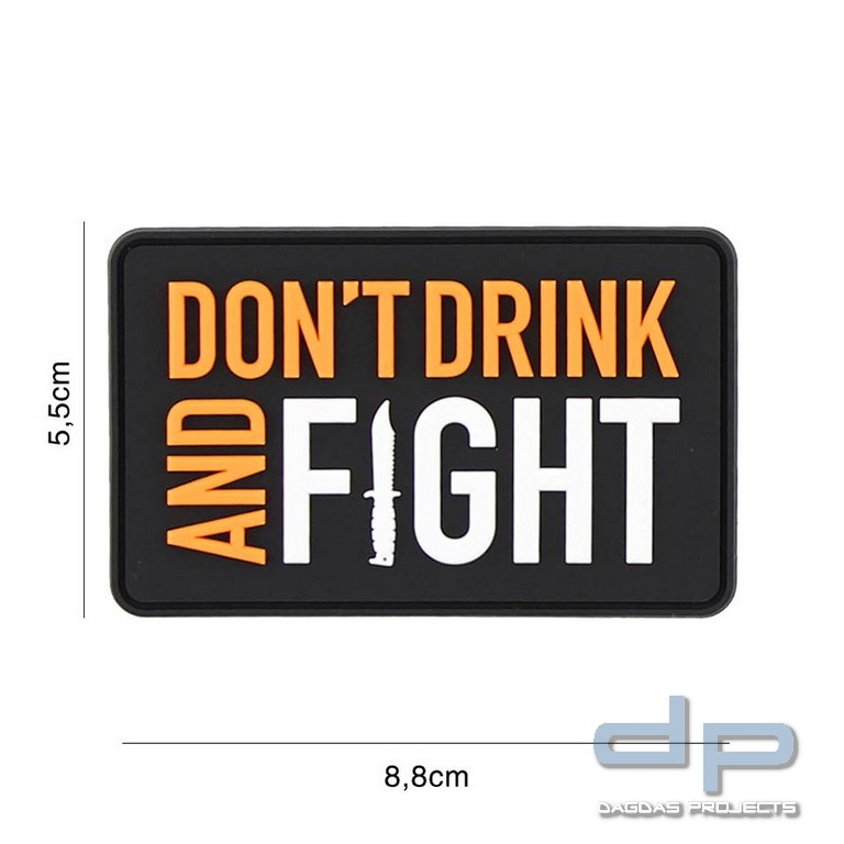Emblem 3D PVC Don't drink schwarz/orange