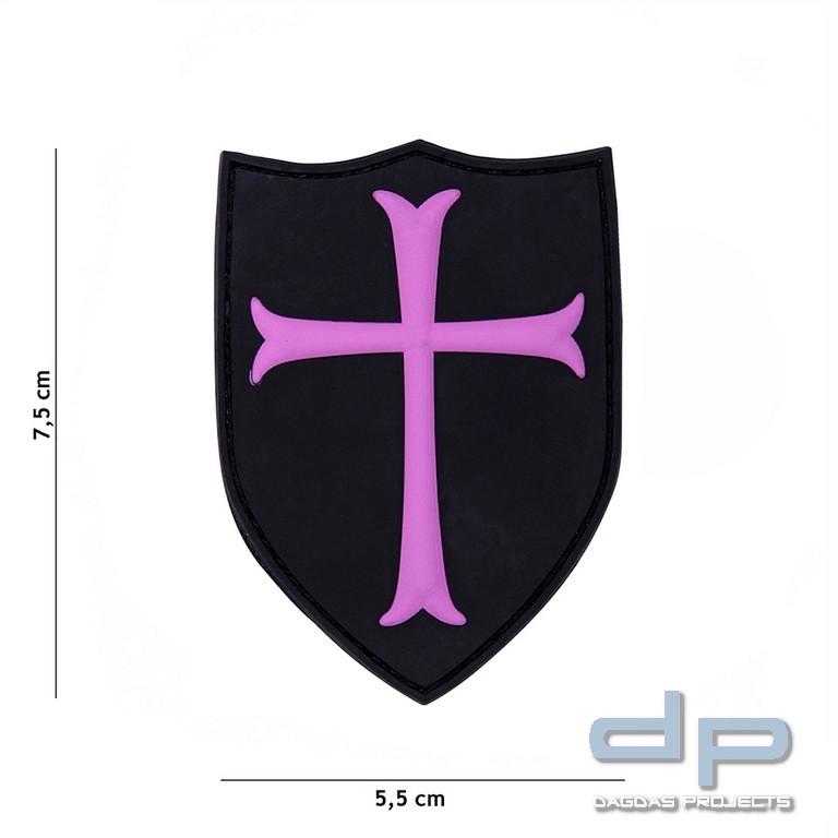 Emblem 3D PVC Crusader rosa
