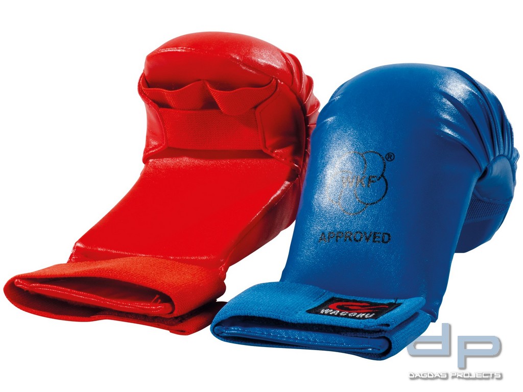 WACOKU Karate Handschutz WKF anerkannt  in rot und blau