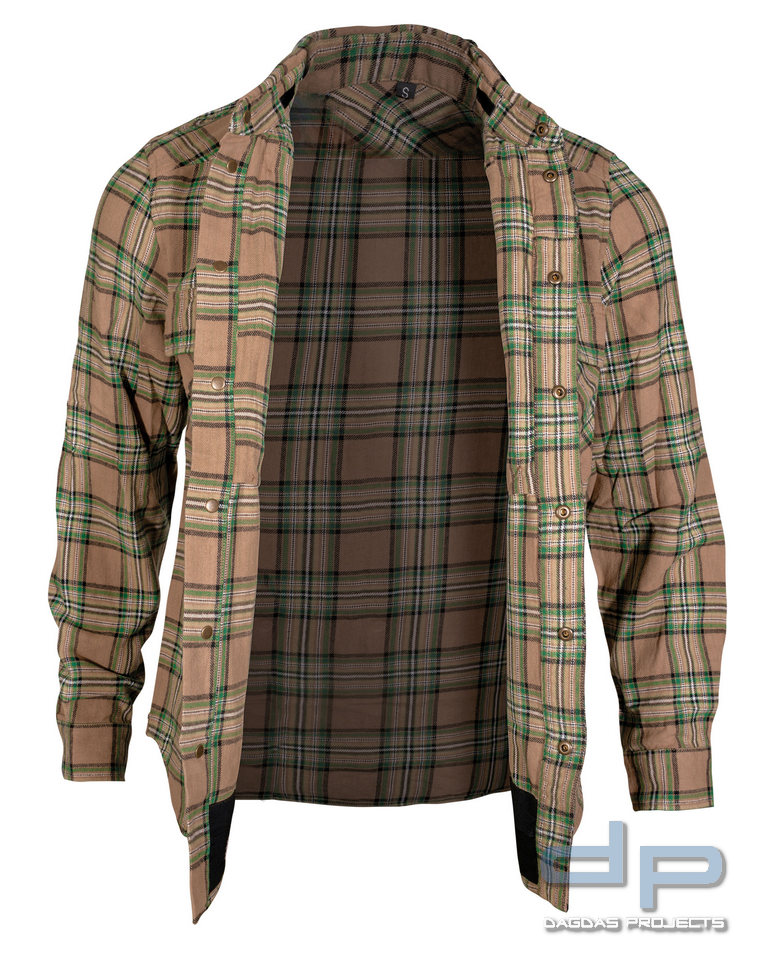 4-14 FACTORY CANADA SHIRT BUSH GREEN/BROWN TARTAN