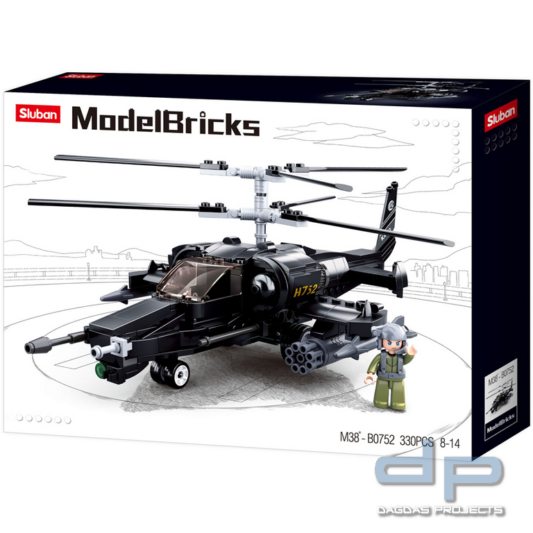 Sluban Combat helicopter M38-B0752 #16167