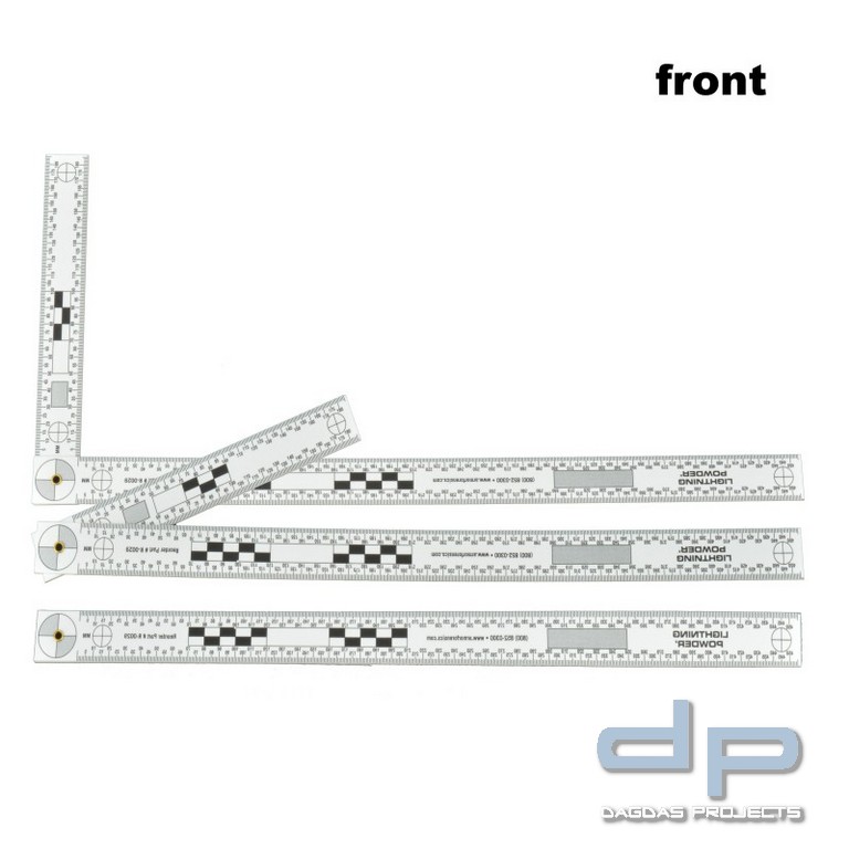 Lightning Powder® Verstellbarer Doppelseitiger Winkel-Maßstab (Ges. Länge 67 cm)