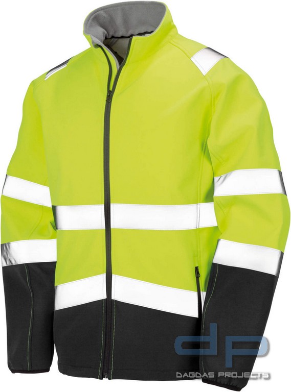 Printable Safety Softshell Jacket inkl. Wunschaufdruck in reflex silber