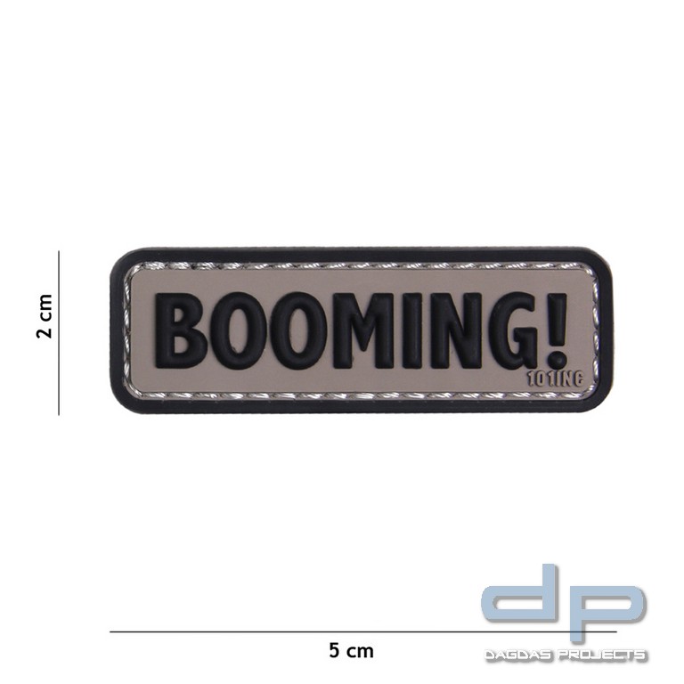 Emblem 3D PVC Booming! grau/schwarz