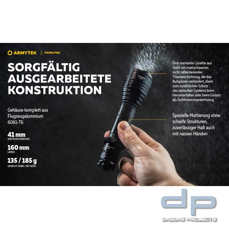 ARMYTEK Taschenlampe Viking Pro inkl. Akku