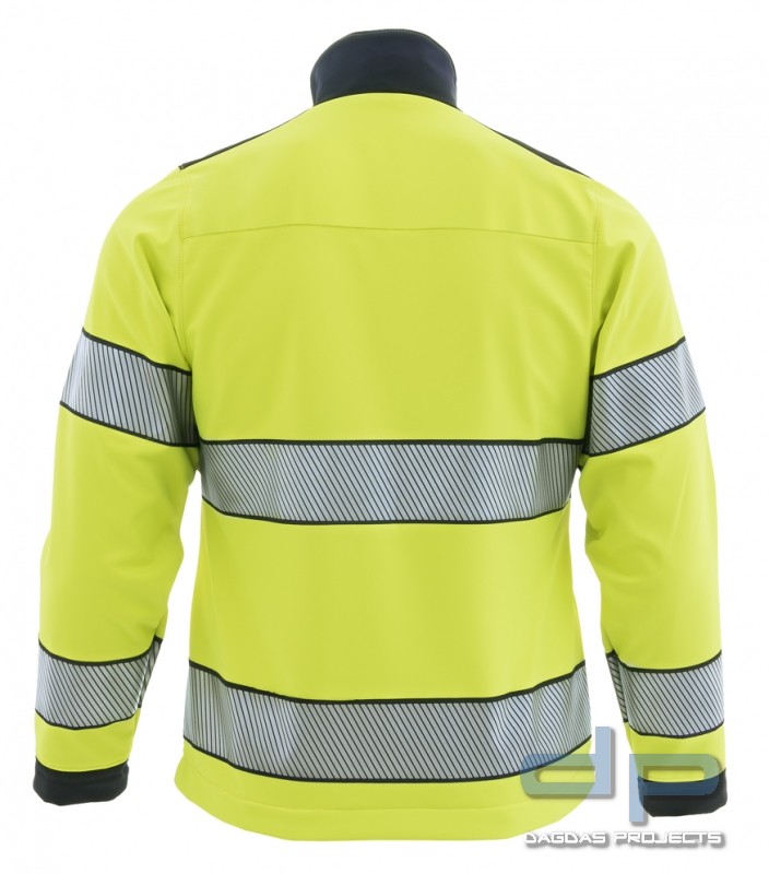 Softshelljacke Modell Champion, leuchtgelb / marine