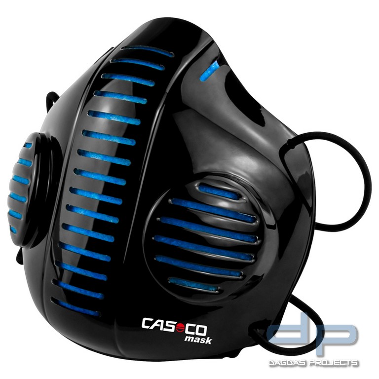CASCO MASK 2.0 IN SCHWARZ mit Wunschaufdruck in 3 M reflex silber