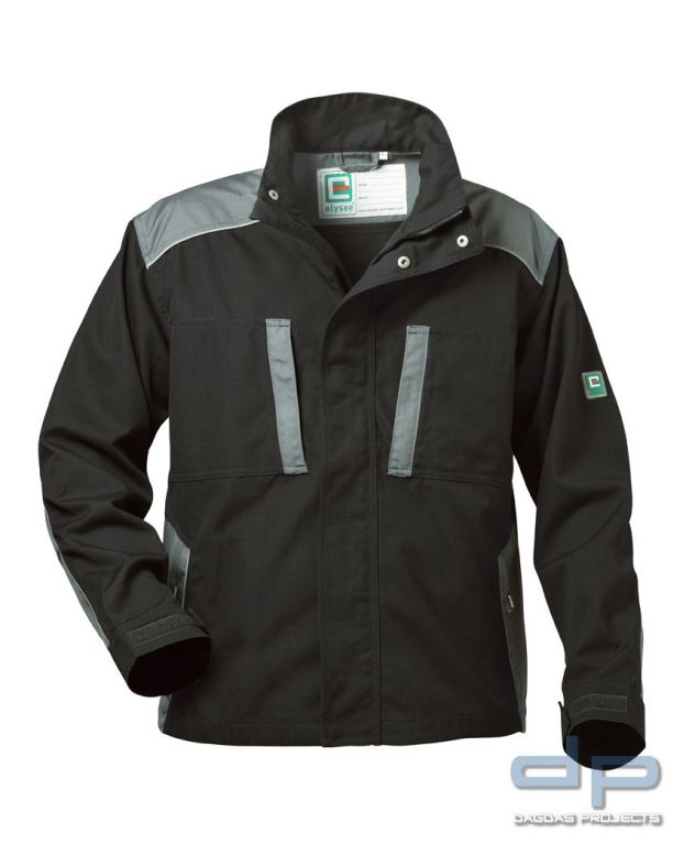 Canvas-Bundjacke in Schwarz/Grau