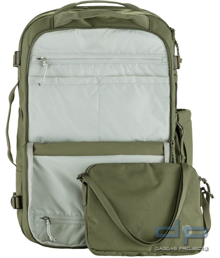 Fjällräven Färden Carry-On Pack (40L Reise Rucksack) in Schwarz und Steingrauoliv