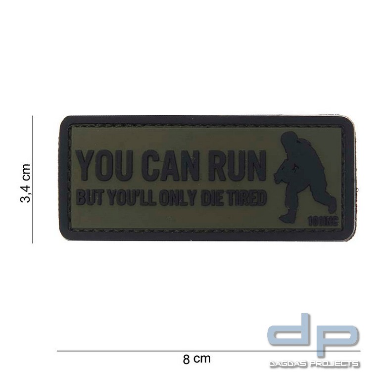 Emblem 3D PVC You Can Run Grün