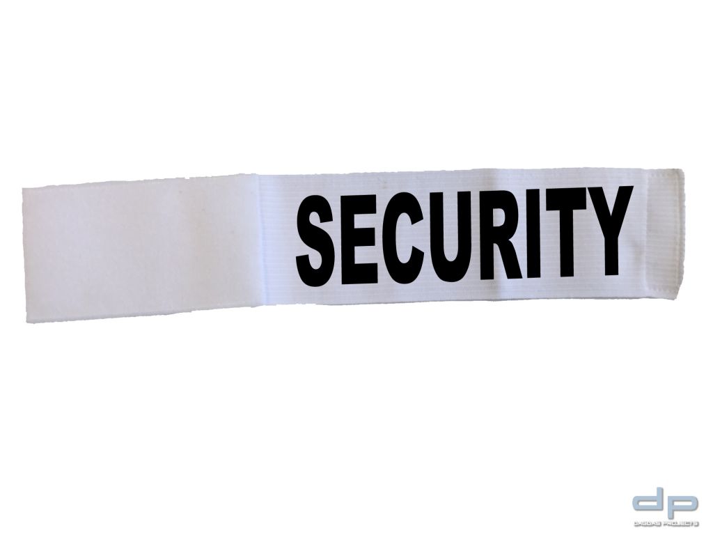 Behörden Klettarmbinde weiss mit Wunschaufdruck 1 zeilig