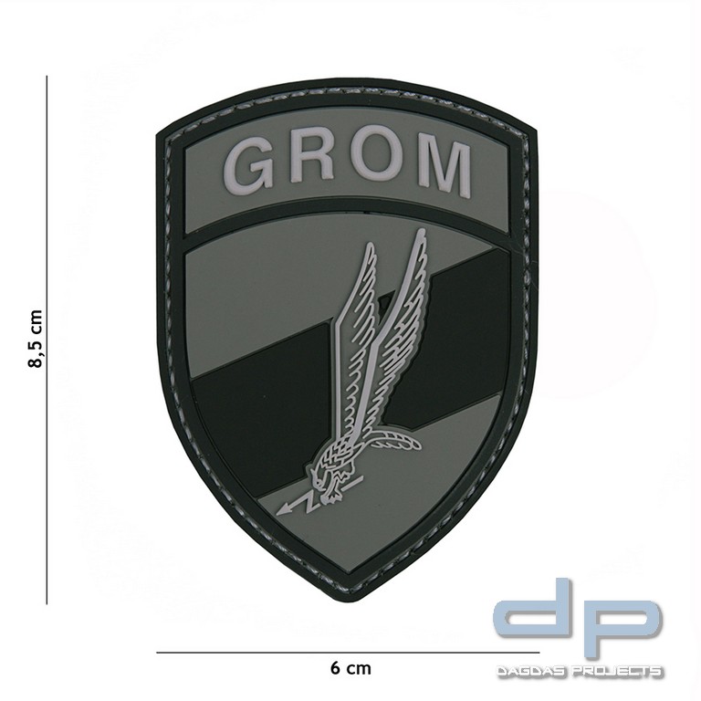 Emblem 3D PVC GROM grau