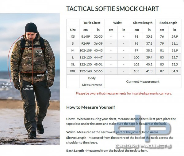 SNUGPAK TACTICAL SOFTIE SMOCK WGTE WINDBREAKER IN VERSCHIEDENEN FARBEN