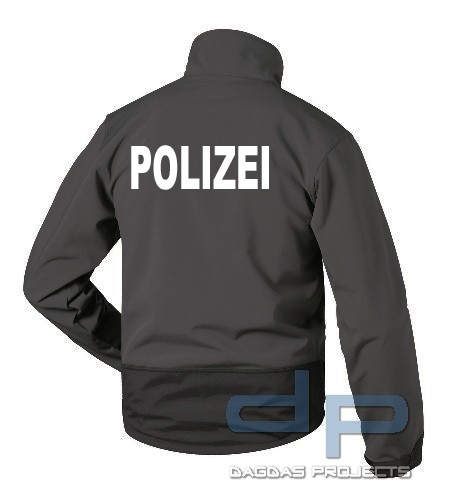 Softshell Jacke schwarz mit Wunschtext