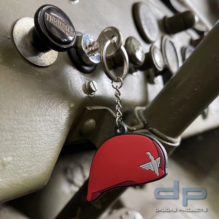 Schlüsselanhänger 3D PVC 1st Airborne Baret WWII #116