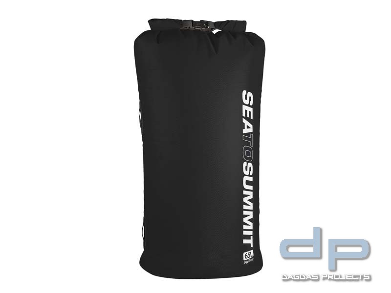Sea to Summit Big River Drybag 65L, schwarz,420D Ripstop Nylon, TPU Laminat, Hypalon Schlaufen