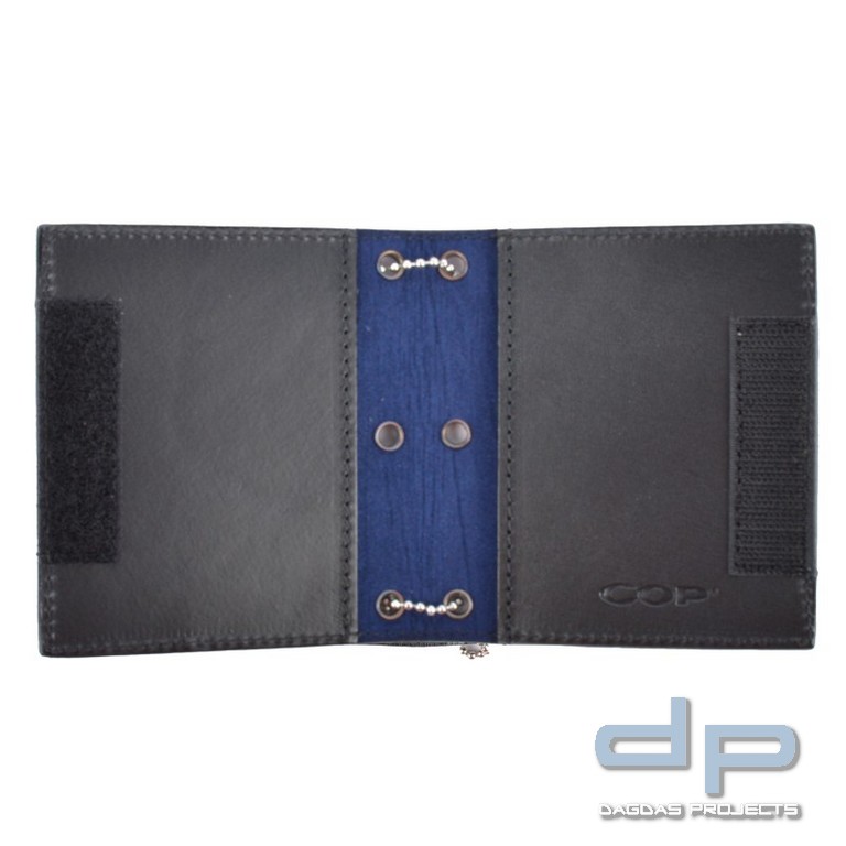 COP® Umhänge-Dienstausweismäppchen MIT DRUCK, Scheckkartenformat, Leder