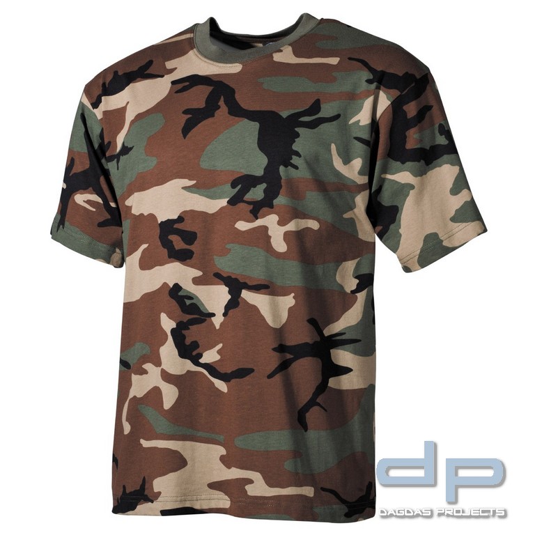 US T-Shirt, halbarm, woodland, 170 g/m²