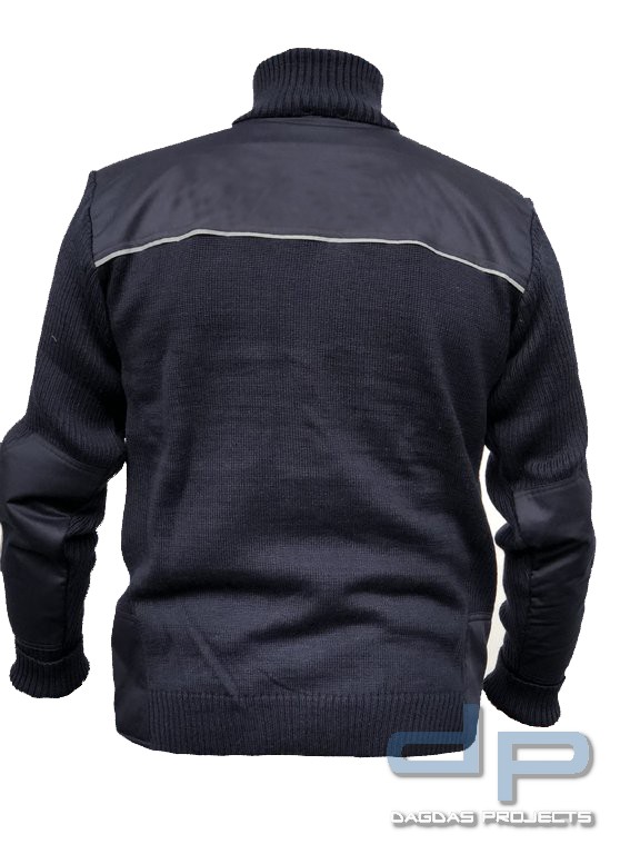 Polizei Strickjacke mit Reflexaufdruck POLIZEI umrandete Schrift
