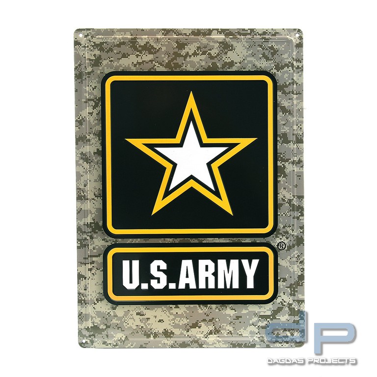 Metallplatte groß #111 U.S. ARMY groot