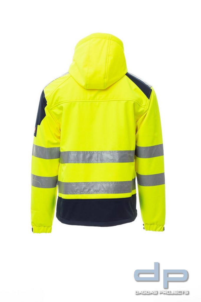 Payper Behörden Warnschutz Softshelljacke "SHINE 2.0" in verschiedenen Farben mit Aufdruck nach Wuns