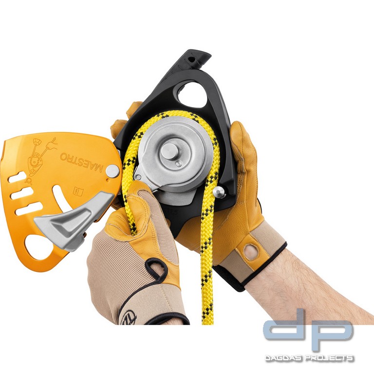 PETZL Abseilgerät MAESTRO S - integrierte Umlenkrolle mit Rücklaufsperre