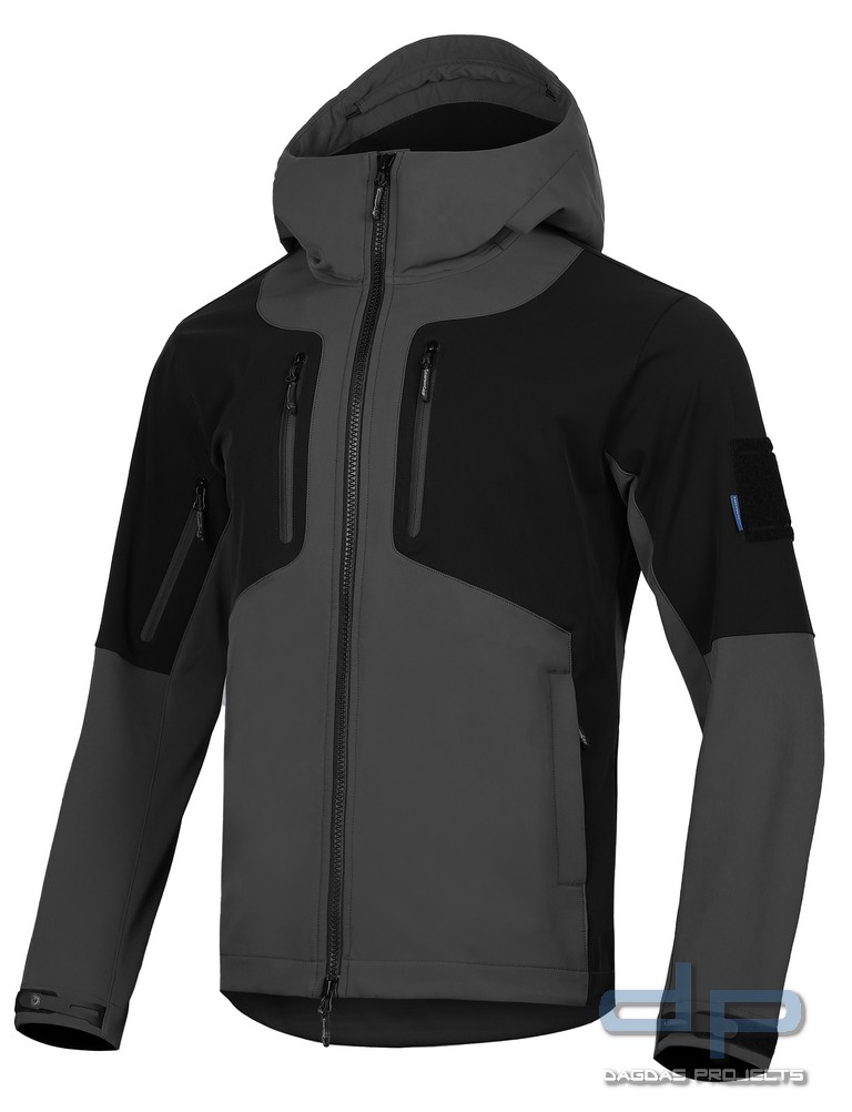 Emerson Gear Blue Label Spinosaurus Softshell Jacke in Dunkelgrau und Ranger Green