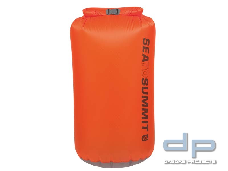 Sea to Summit Ultra-Sil Drysack 20L, orange, Volumen 20 L., Ultra-Sil 30D, Hypalon Rollverschluss