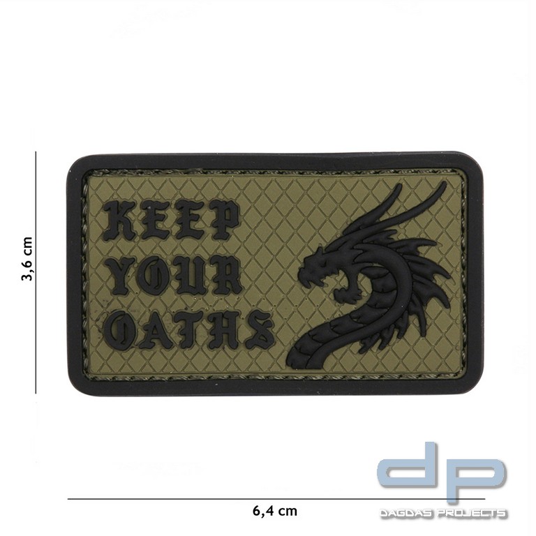 Emblem 3D PVC Keep Your Oaths grün