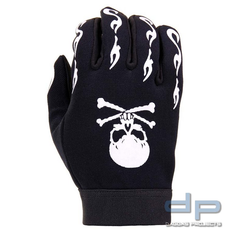 Mechanic Handschuhe mit Totenkopf und Knochen