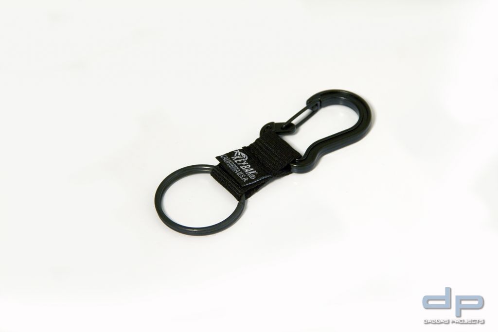 Karabiner mit Schlüsselring Chrom