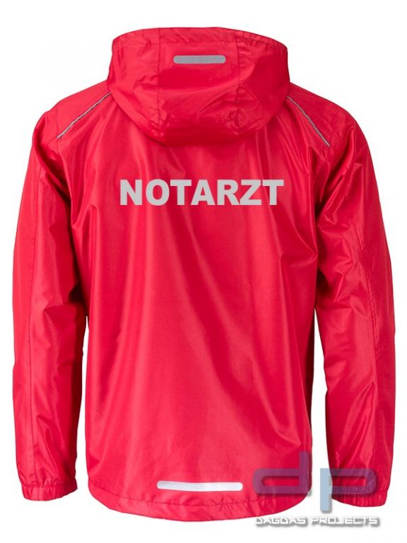 Mens’ Rain Jacket Regenjacke Windbreaker mit Wunschaufdruck in Reflex Silber in verschiedenen Farben