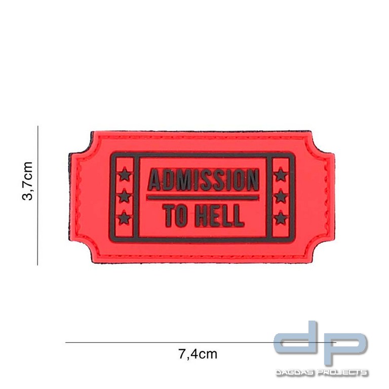 Emblem 3D PVC Admission to Hell rot