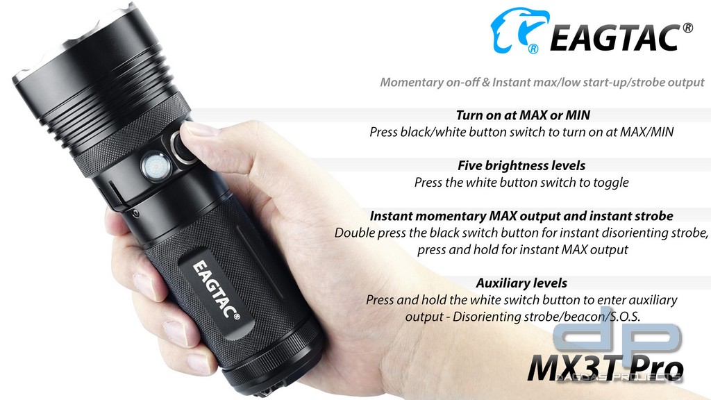 EAGTAC MX3T Pro, CREE XHP70.2 in verschiedenen Ausführungen