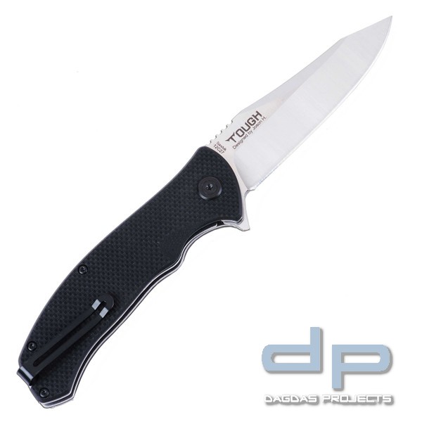EDC Klappmesser TOUGH Skandinavischer Sandvik Stahl 12C27 schwarz von TEKUT