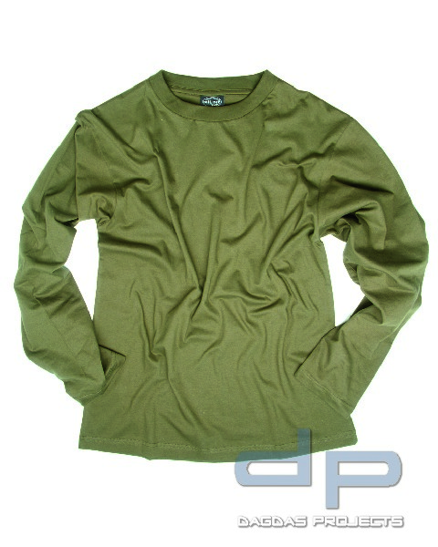 T-SHIRT LANGARM COTTON OLIV VPE 2