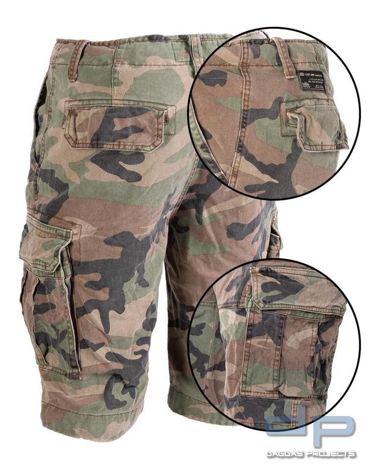 US VINTAGE SHORTS PREWASH WOODLAND