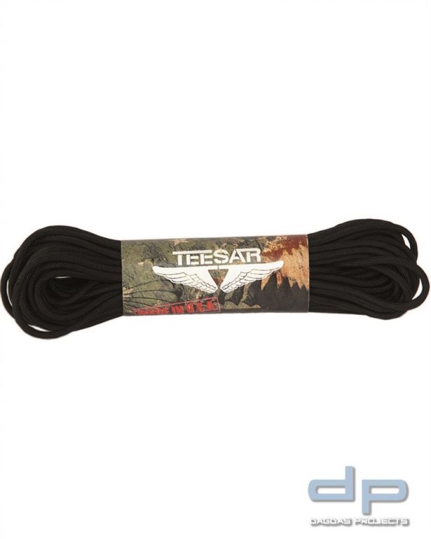 US Fallschirmleine Nylon 16 m schwarz VPE 10