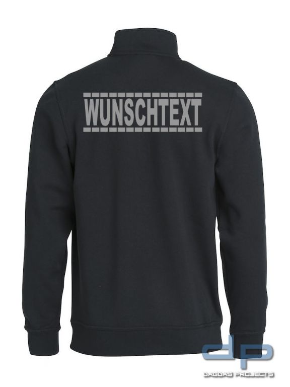 Behörden Halb Zipper mit Wunschaufdruck gestrichelte Linien in verschiedenen Farben