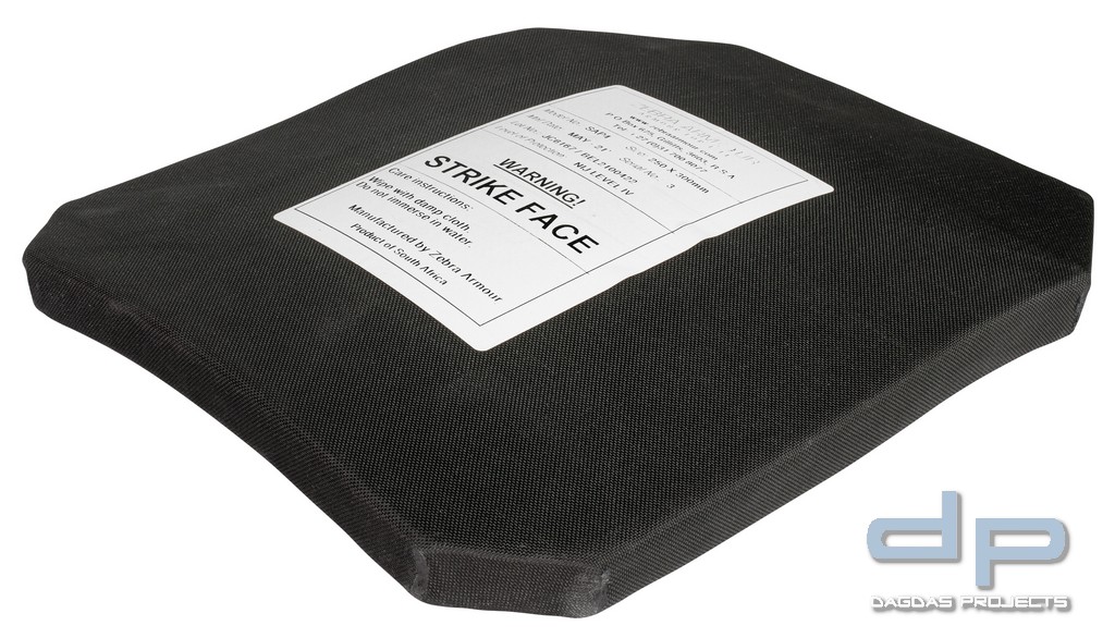 ZEBRA ARMOUR STANDARD LEVEL IV STAND ALONE DOUBLE CURVED